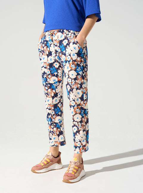 Straight printed pants