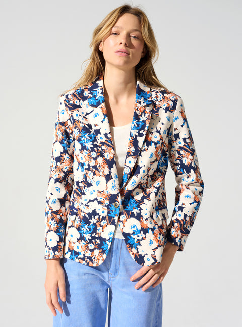 Printed blazer jacket