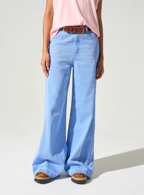 High waisted wide leg jeans